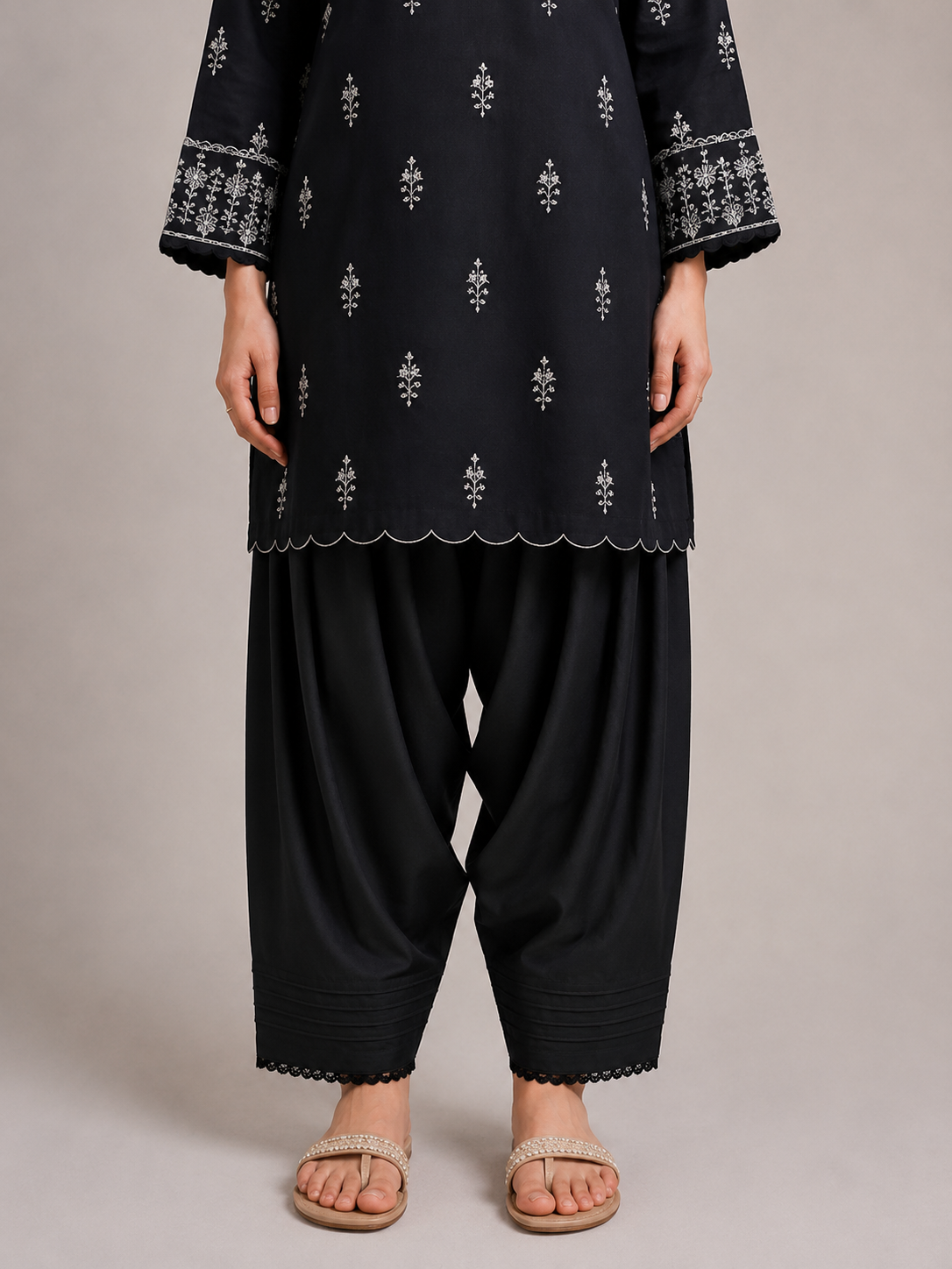 ChatGPT Image Jun 13, 2026, 11_53_46 AM Cambric Black Shalwar - ZRCBS-01 - Image 1