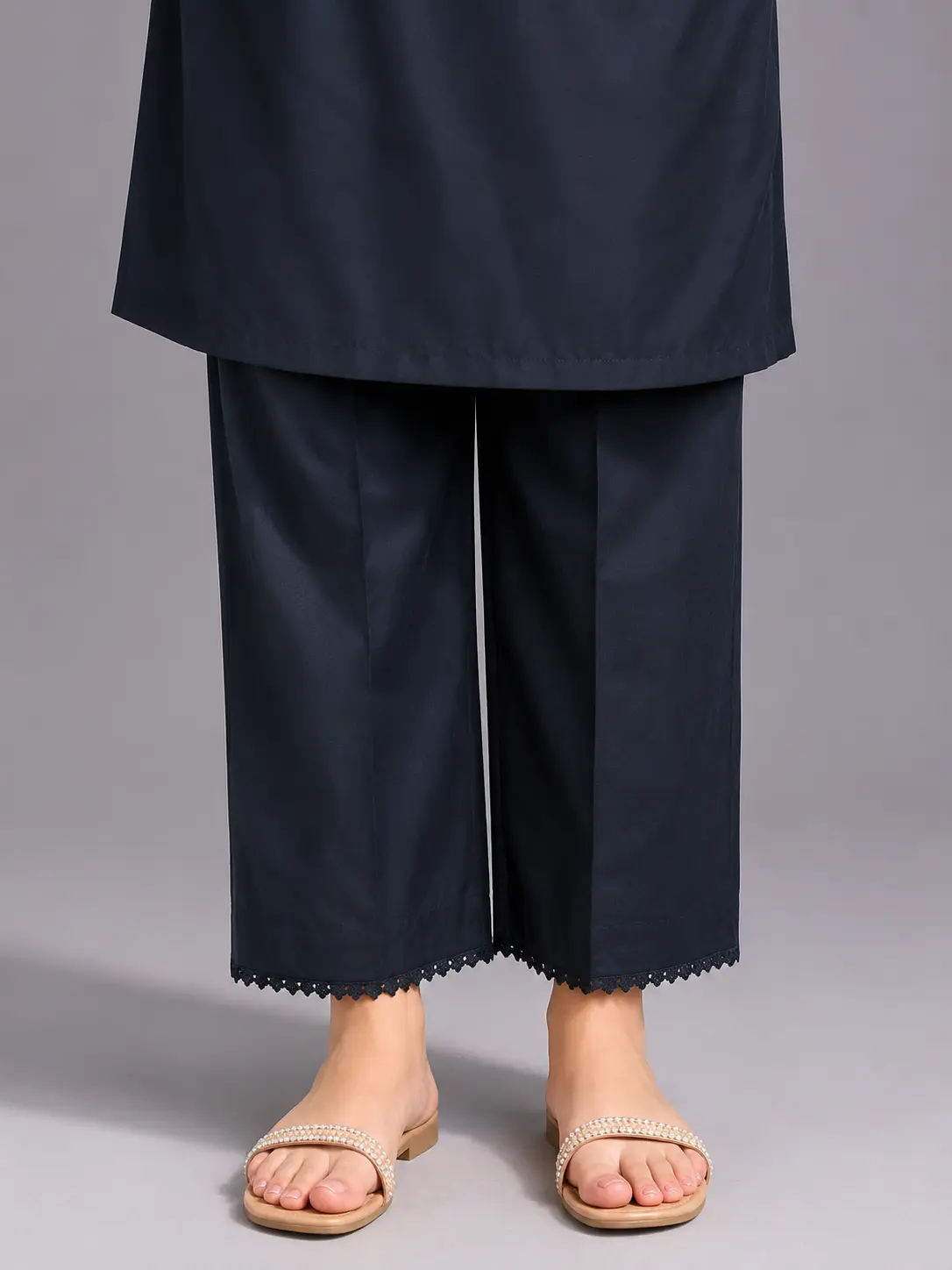 black-touser-1-1 Cambric Black Trouser - ZRCBT-01 - Image 1